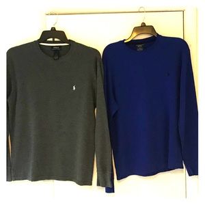 2–Ralph Lauren long sleeve thermal shirts size L